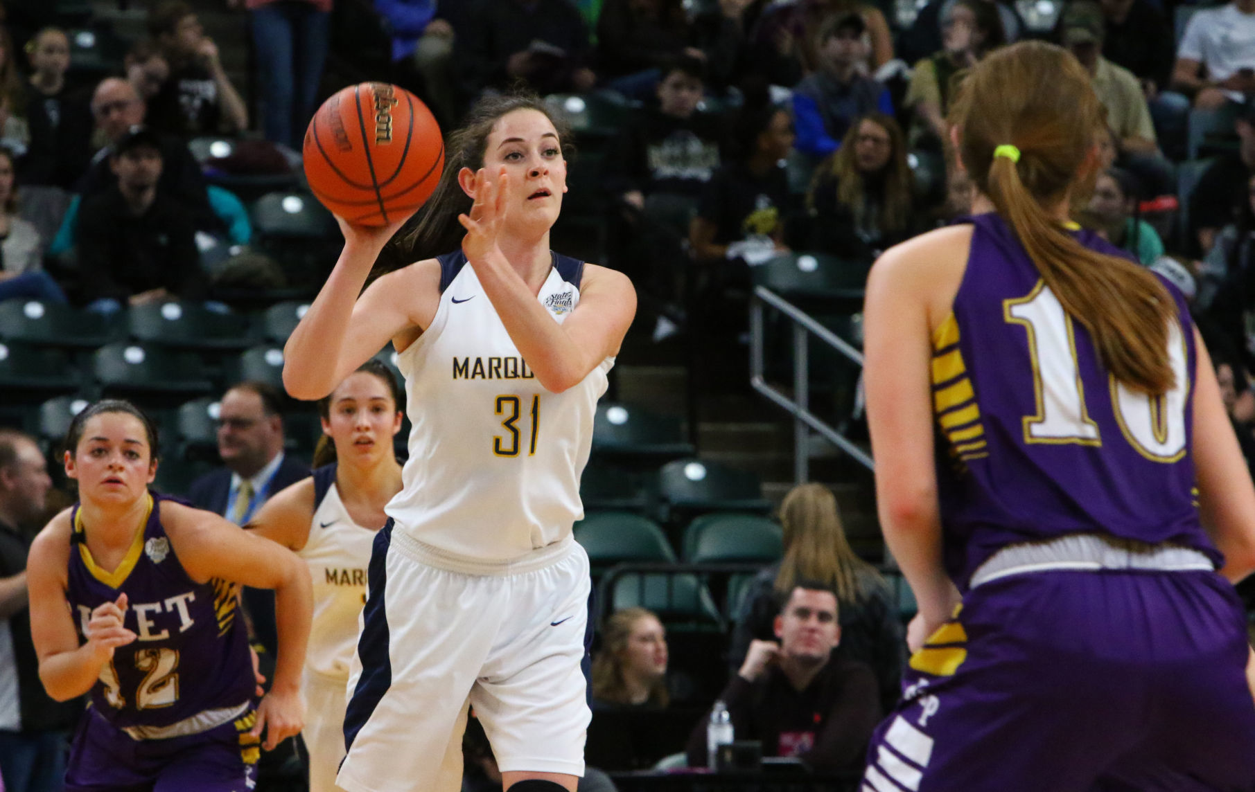 Gallery: Girls Basketball State Finals: Marquette Catholic vs. Vincennes Rivet